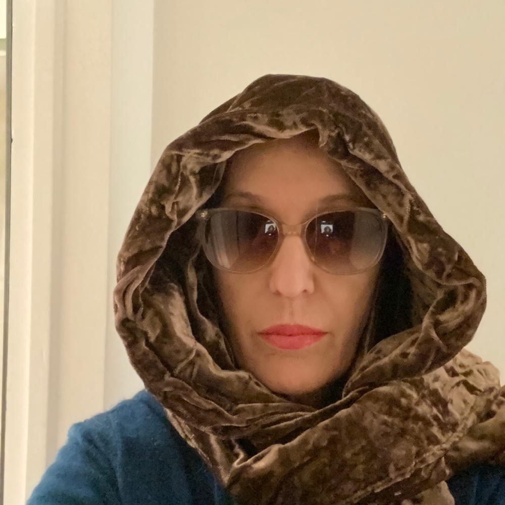 Crushed velvet golden scarf/ shawl